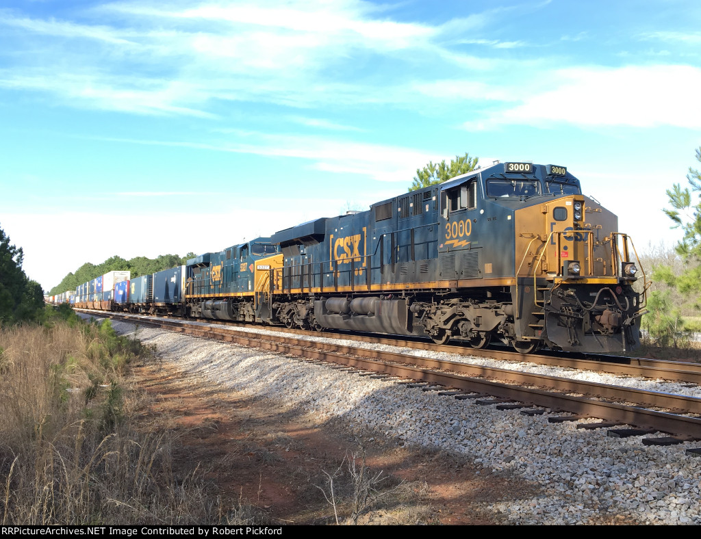 CSX 3000 (ES44AC-H) 5327 (ES44DC) Western Maryland Heritage Logo"